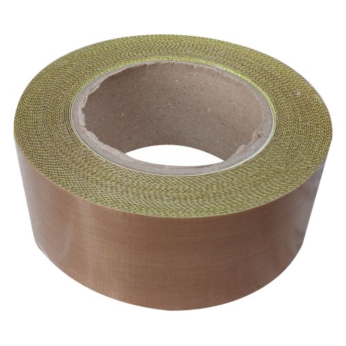 Banda teflon, tesatura teflonata fibra sticla, latime 50 mm, lungime 10 ml, autoadeziva, pentru masina de vidat/lipit