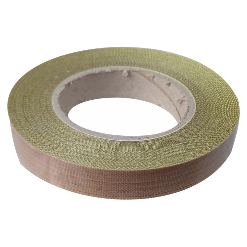 Banda teflon, tesatura teflonata fibra sticla, latime 20 mm, lungime 10 cm, autoadeziva, pentru masina de vidat/lipit