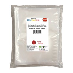 Pungi vidat gofrate, 250x300 mm, grosime 85 microni, transparente, ideale preparare sau depozitare Sous Vide, set 50 bucati