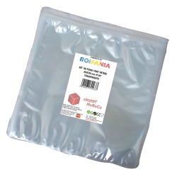 Pungi vidat/vacuum netede, pentru masini de vidat cu camera, 300X300 mm, grosime 65 microni, transparente, set 100 bucati
