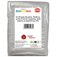 Pungi vidat gofrate, 150x200 mm, grosime 85 microni, transparente, ideale preparare sau depozitare Sous Vide, set 100 bucati