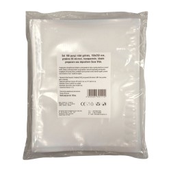 Pungi vidat gofrate, 150x250 mm, grosime 85 microni, transparente, ideale preparare sau depozitare Sous Vide, set 100 bucati