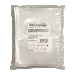 Pungi vidat gofrate, 250x300 mm, grosime 85 microni, transparente, ideale preparare sau depozitare Sous Vide, set 25 bucati