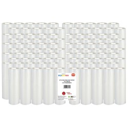 Set 100 role pungi vidat gofrate, dimensiuni 150x3000 mm, transparente, grosime 85 microni, preparare sau depozitare Sous Vide
