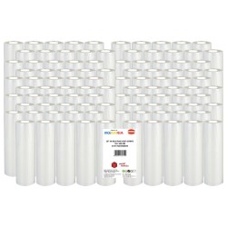 Set 100 role pungi vidat gofrate, dimensiuni 150x5000 mm, transparente, grosime 85 microni, preparare sau depozitare Sous Vide