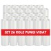 Set 26 role pungi vidat gofrate, dimensiuni 280x3000 mm, transparente, grosime 85 microni, preparare sau depozitare Sous Vide