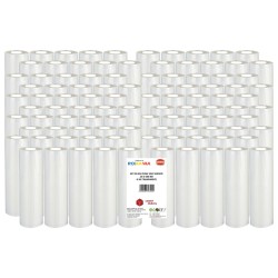 Set 100 role pungi vidat gofrate, dimensiuni 220x5000 mm, transparente, grosime 85 microni, preparare sau depozitare Sous Vide