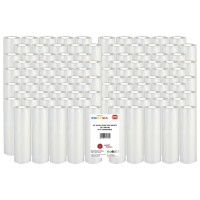 Set 100 role pungi vidat gofrate, dimensiuni 280x6000 mm, transparente, grosime 85 microni, preparare sau depozitare Sous Vide