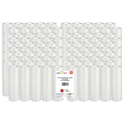 Set 100 role pungi vidat gofrate, dimensiuni 280x6000 mm, transparente, grosime 85 microni, preparare sau depozitare Sous Vide